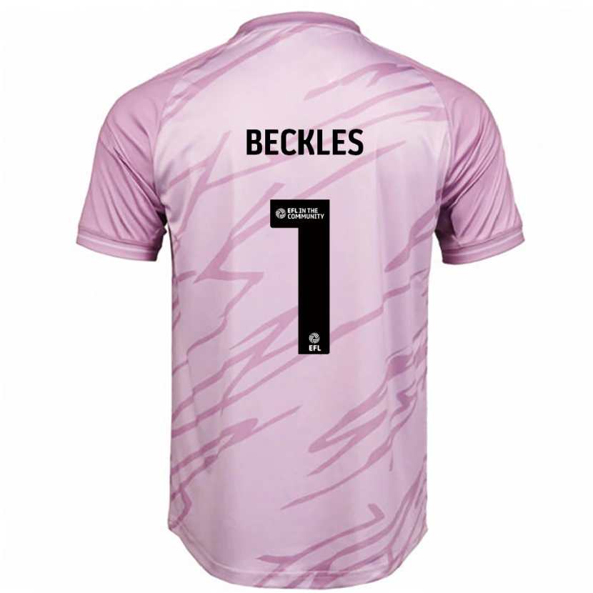 Danxen Mænd Frankie Beckles #1 Pink Sort Udebane Spillertrøjer 2025/26 Trøje T-Shirt