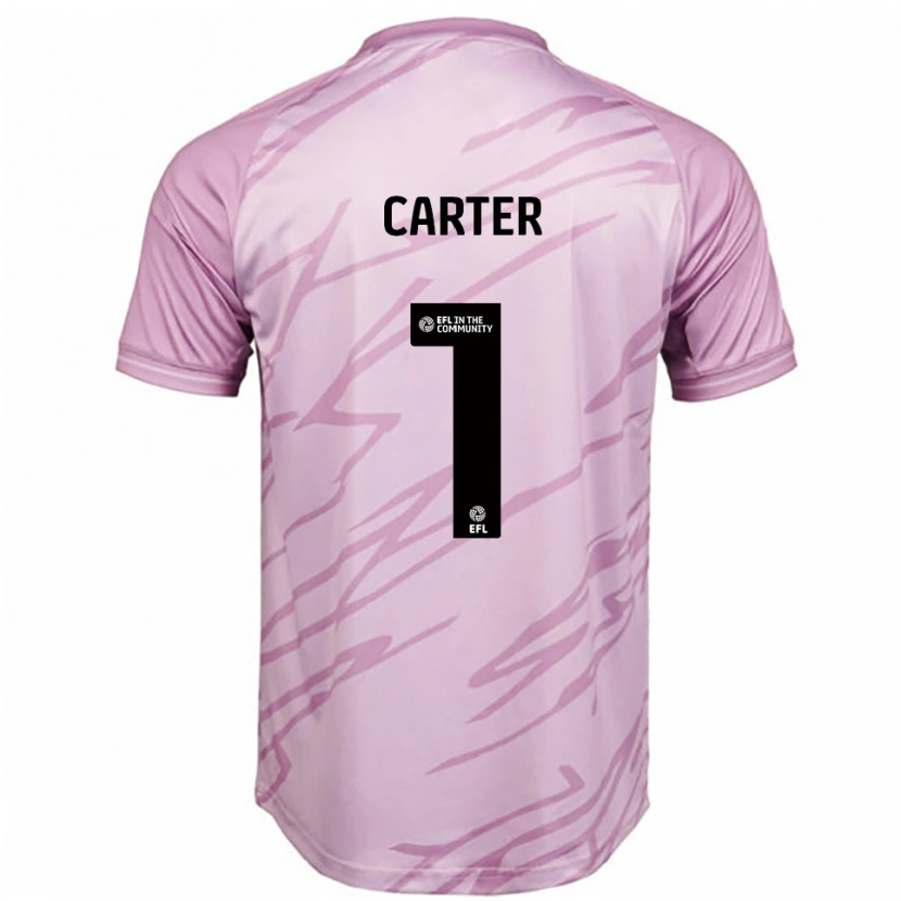 Danxen Mænd Phoebe Carter #1 Pink Sort Udebane Spillertrøjer 2025/26 Trøje T-Shirt