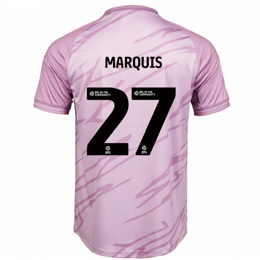 Danxen Mænd John Marquis #27 Pink Sort Udebane Spillertrøjer 2025/26 Trøje T-Shirt