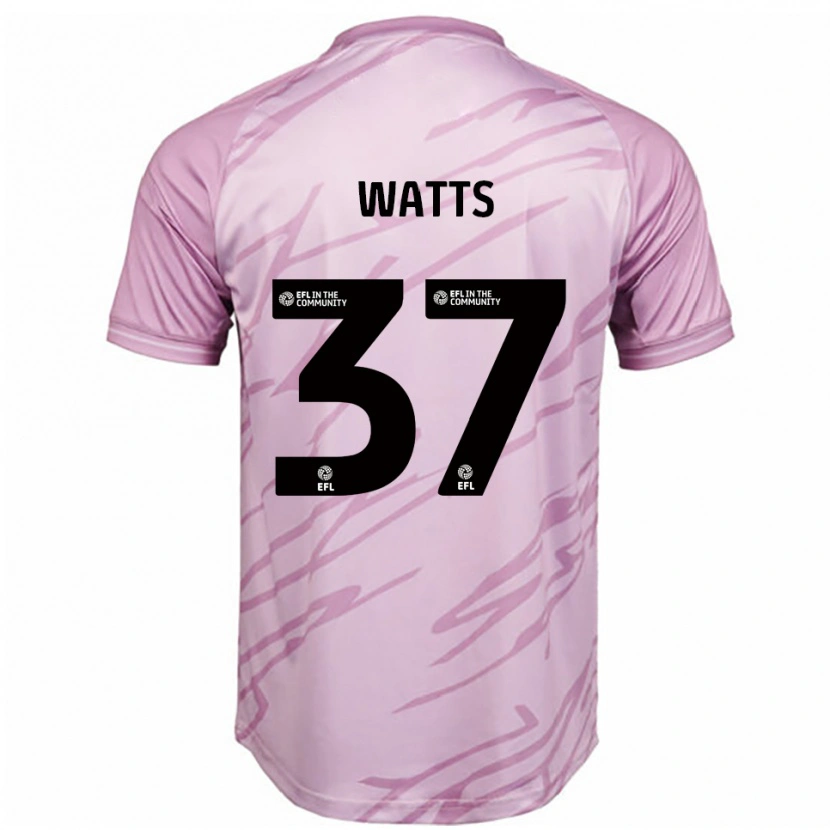 Danxen Mænd Harvey Watts #37 Pink Sort Udebane Spillertrøjer 2025/26 Trøje T-Shirt