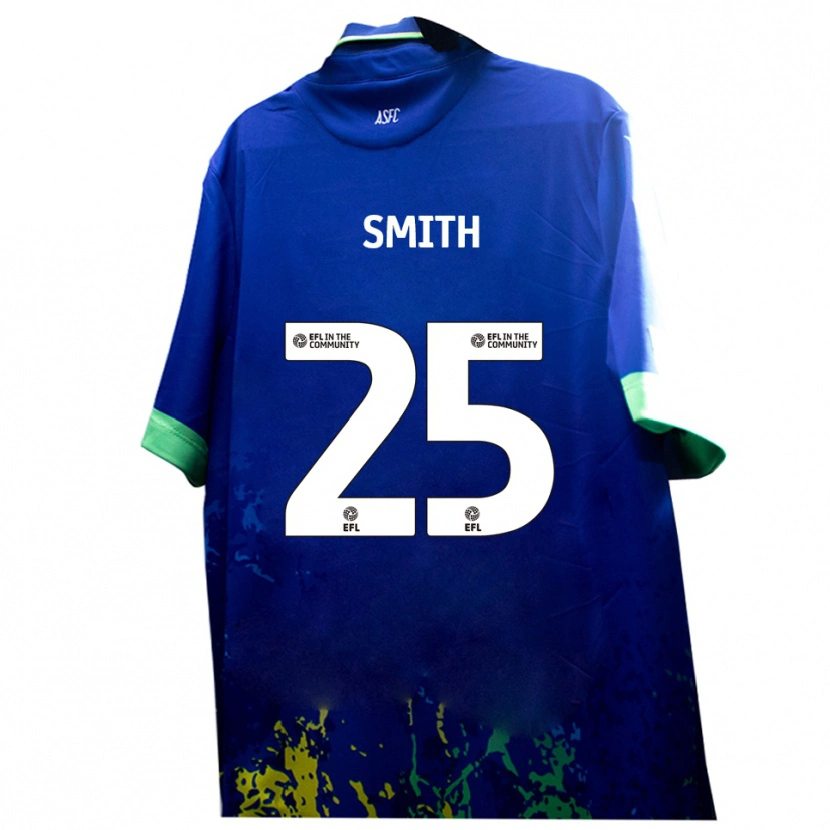 Danxen Mænd Josh Smith #25 Blå Gul Udebane Spillertrøjer 2025/26 Trøje T-Shirt
