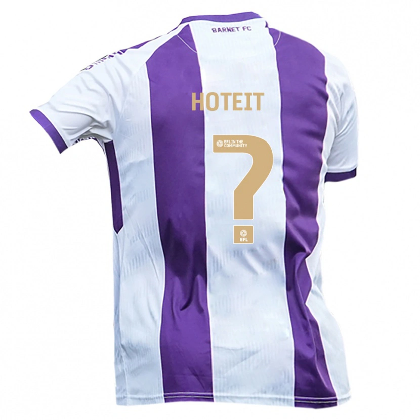 Danxen Mænd Mira Hoteit #0 Hvid Lilla Udebane Spillertrøjer 2025/26 Trøje T-Shirt
