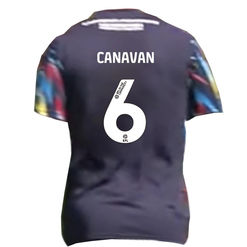 Danxen Mænd Niall Canavan #6 Marineblå Gul Rød Udebane Spillertrøjer 2025/26 Trøje T-Shirt