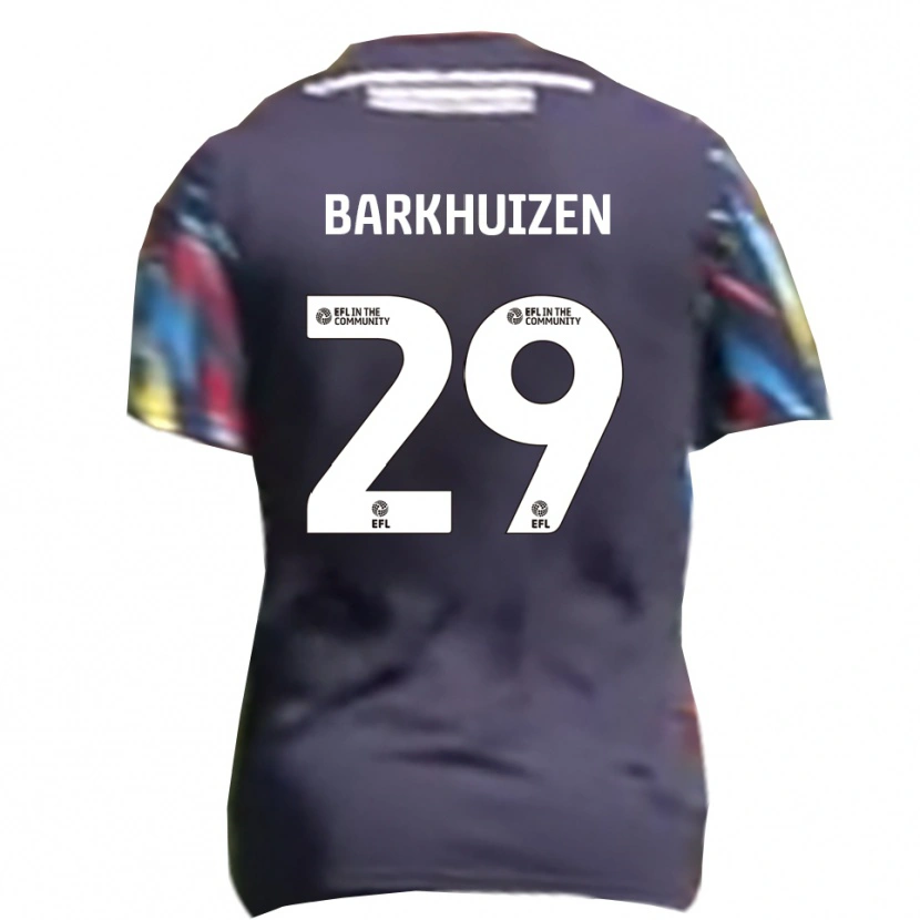 Danxen Mænd Tom Barkhuizen #29 Marineblå Gul Rød Udebane Spillertrøjer 2025/26 Trøje T-Shirt