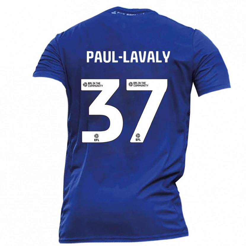 Danxen Mænd Nathan Paul-Lavaly #37 Blå Hvid Udebane Spillertrøjer 2025/26 Trøje T-Shirt