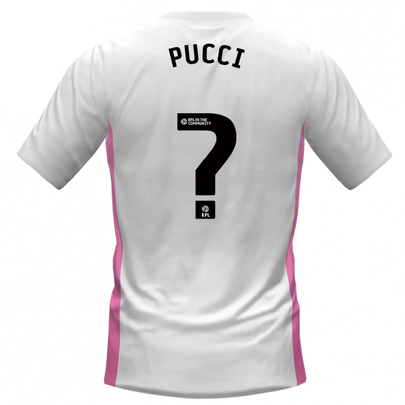 Danxen Mænd William Pucci #0 Hvid Rød Udebane Spillertrøjer 2025/26 Trøje T-Shirt