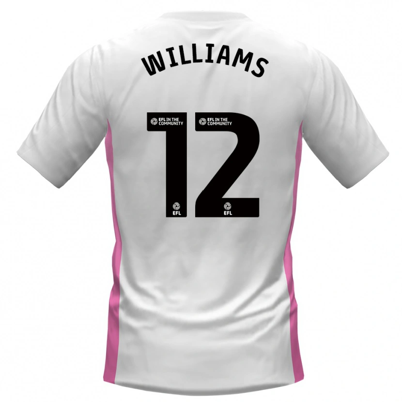 Danxen Mænd Tyrone Williams #12 Hvid Rød Udebane Spillertrøjer 2025/26 Trøje T-Shirt