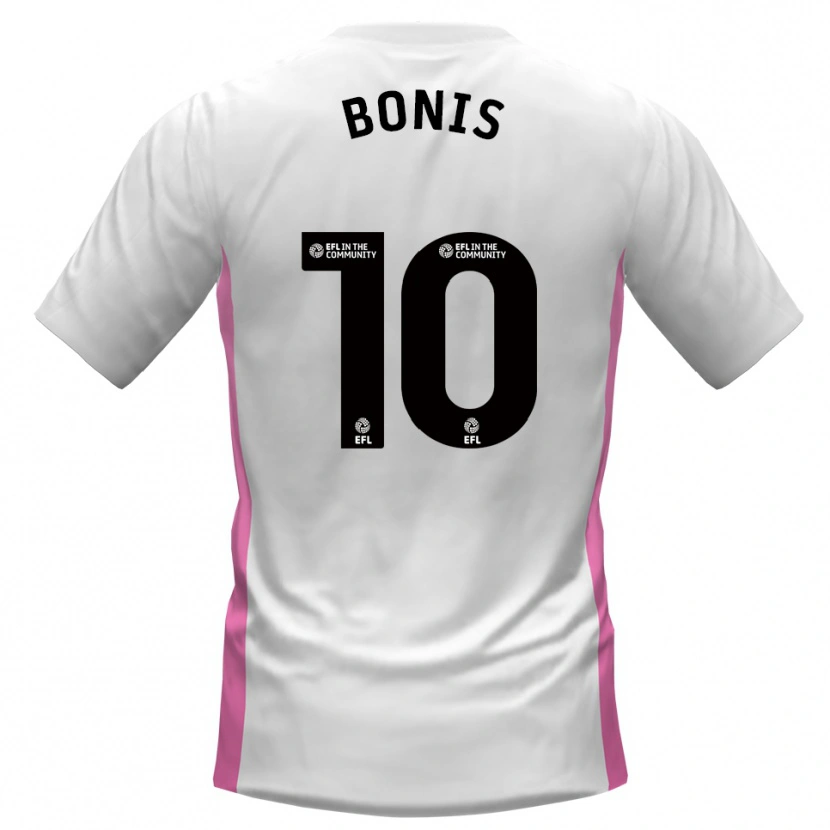 Danxen Mænd Lee Bonis #10 Hvid Rød Udebane Spillertrøjer 2025/26 Trøje T-Shirt