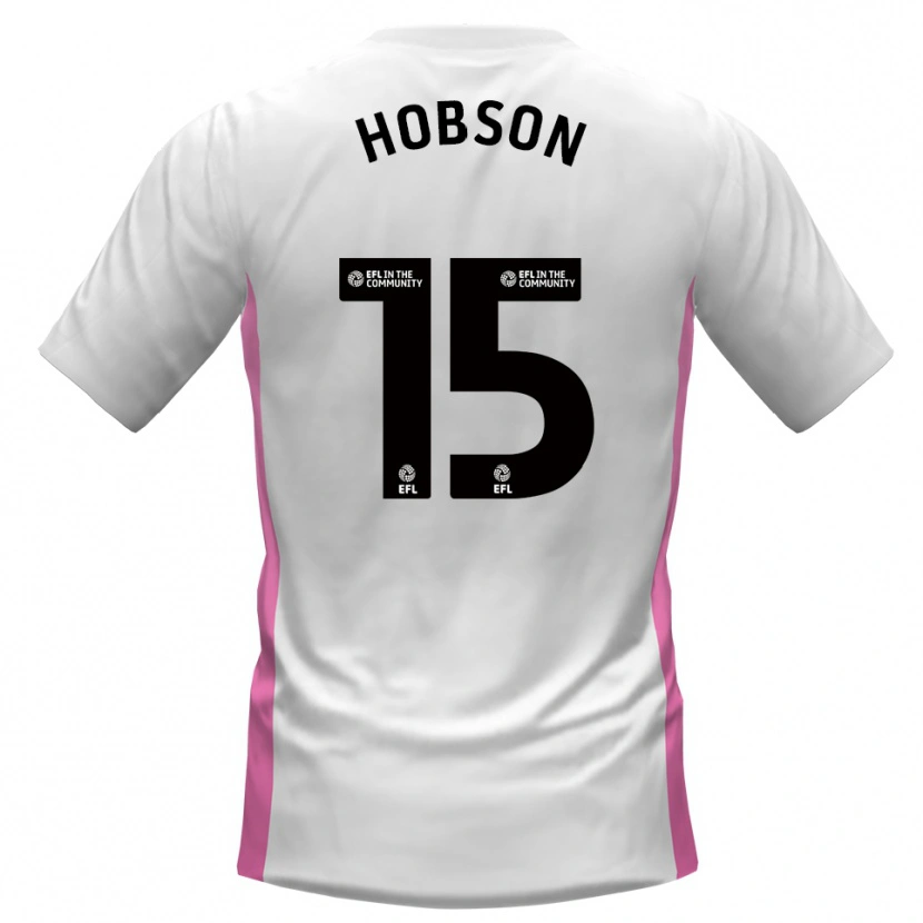 Danxen Mænd Bailey Hobson #15 Hvid Rød Udebane Spillertrøjer 2025/26 Trøje T-Shirt
