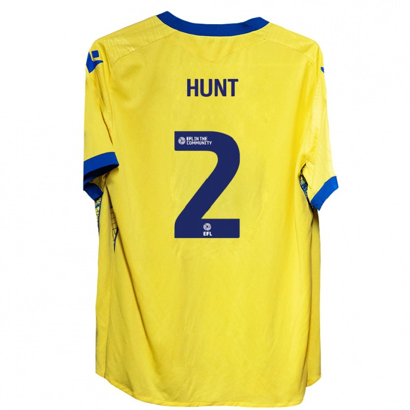 Danxen Mænd Rob Hunt #2 Gul Blå Udebane Spillertrøjer 2025/26 Trøje T-Shirt