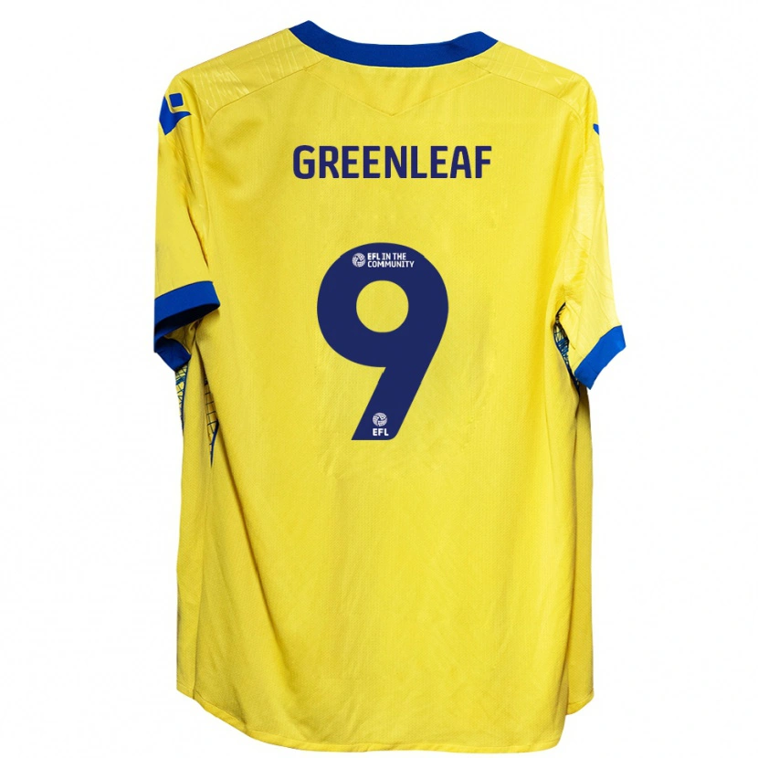 Danxen Mænd Ruby Greenleaf #9 Gul Blå Udebane Spillertrøjer 2025/26 Trøje T-Shirt