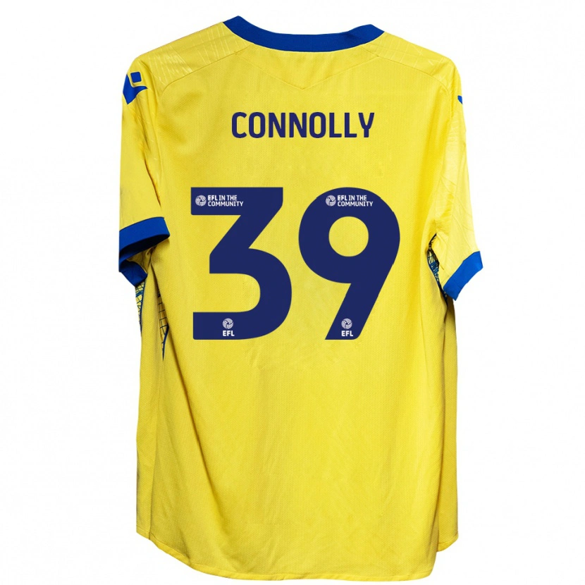 Danxen Mænd Kien Connolly #39 Gul Blå Udebane Spillertrøjer 2025/26 Trøje T-Shirt