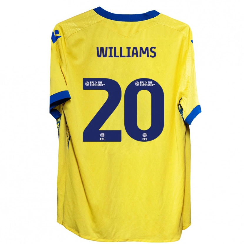 Danxen Mænd Billie-Jo Williams #20 Gul Blå Udebane Spillertrøjer 2025/26 Trøje T-Shirt