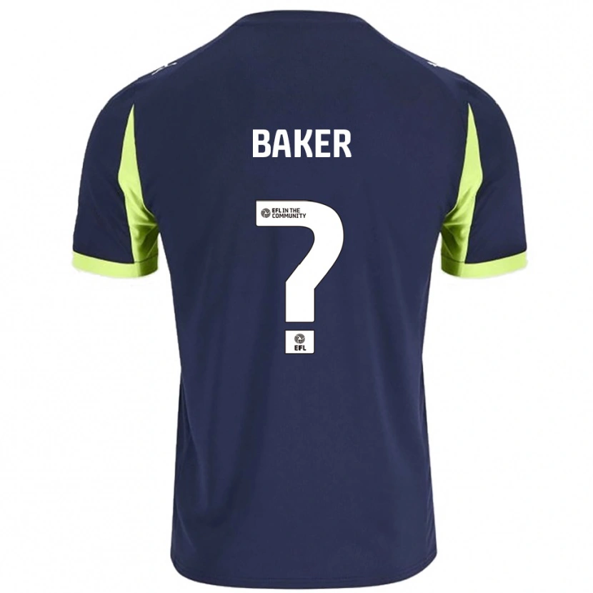 Danxen Mænd Billy Baker #0 Marineblå Fluorescerende Grøn Udebane Spillertrøjer 2025/26 Trøje T-Shirt