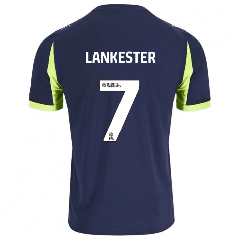 Danxen Mænd Jack Lankester #7 Marineblå Fluorescerende Grøn Udebane Spillertrøjer 2025/26 Trøje T-Shirt