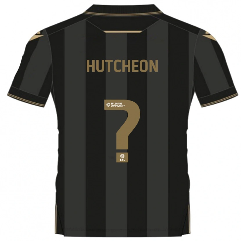 Danxen Mænd George Hutcheon #0 Sort Guld Udebane Spillertrøjer 2025/26 Trøje T-Shirt