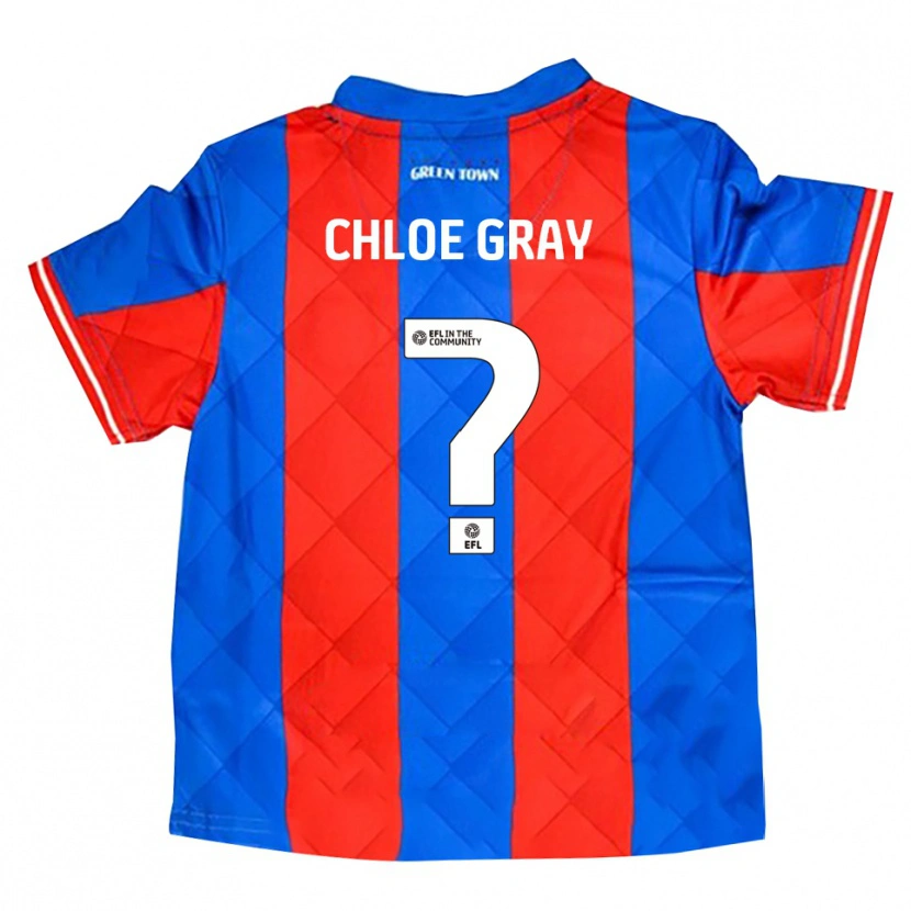Danxen Mænd Chloe Gray #0 Blå Rød Hvid Udebane Spillertrøjer 2025/26 Trøje T-Shirt