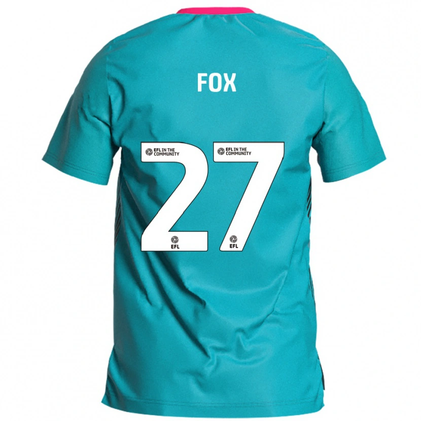 Danxen Mænd Ben Fox #27 Lyseblå Pink Udebane Spillertrøjer 2025/26 Trøje T-Shirt