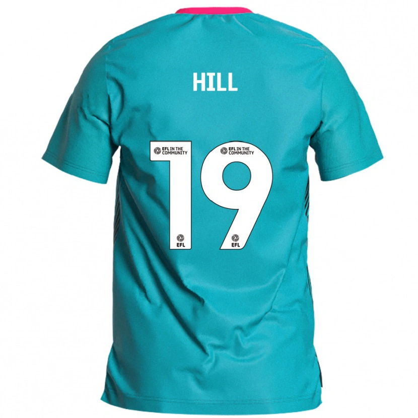 Danxen Mænd Tom Hill #19 Lyseblå Pink Udebane Spillertrøjer 2025/26 Trøje T-Shirt