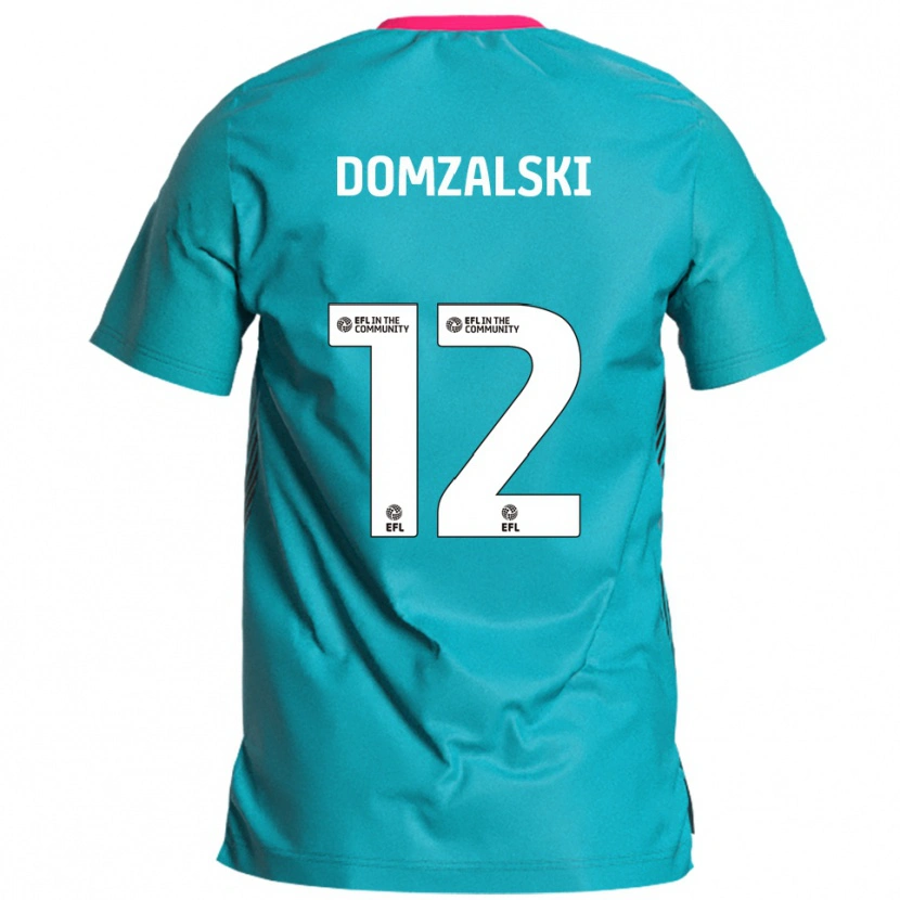 Danxen Mænd Ollie Domzalski #12 Lyseblå Pink Udebane Spillertrøjer 2025/26 Trøje T-Shirt
