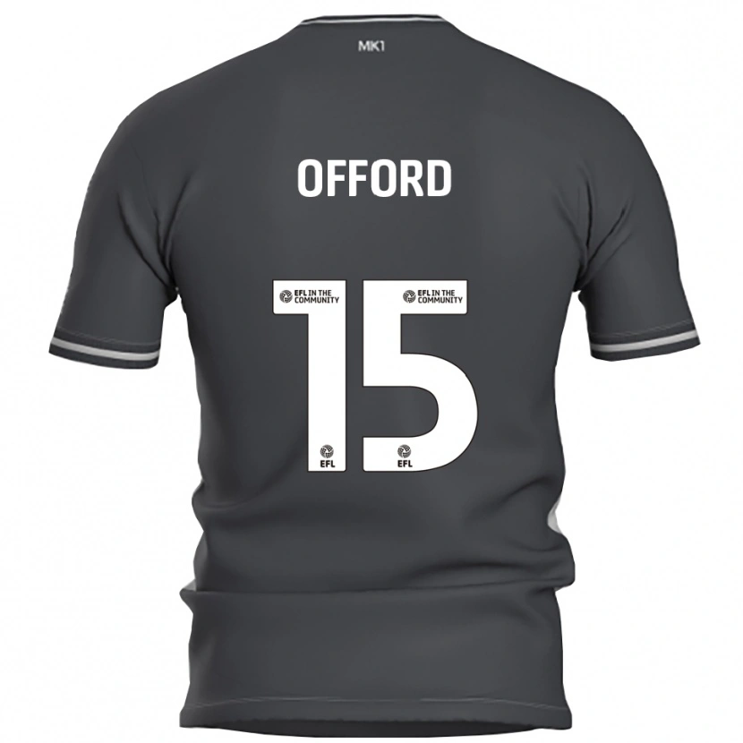Danxen Mænd Luke Offord #15 Grå Sølv Udebane Spillertrøjer 2025/26 Trøje T-Shirt