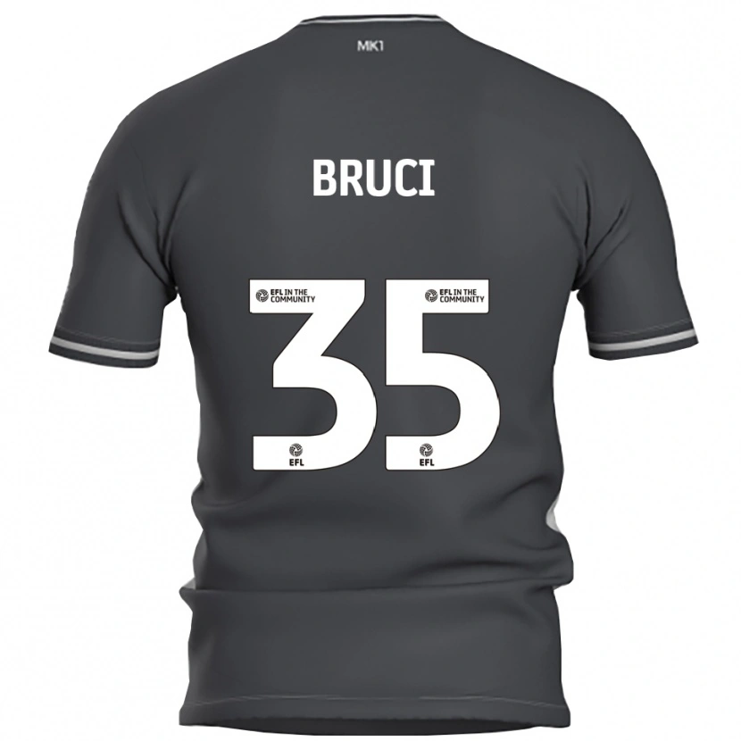 Danxen Mænd Izabella Bruci #35 Grå Sølv Udebane Spillertrøjer 2025/26 Trøje T-Shirt
