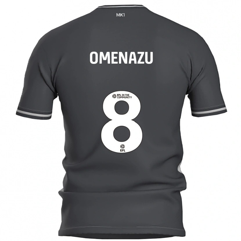 Danxen Mænd Favour Omenazu #8 Grå Sølv Udebane Spillertrøjer 2025/26 Trøje T-Shirt