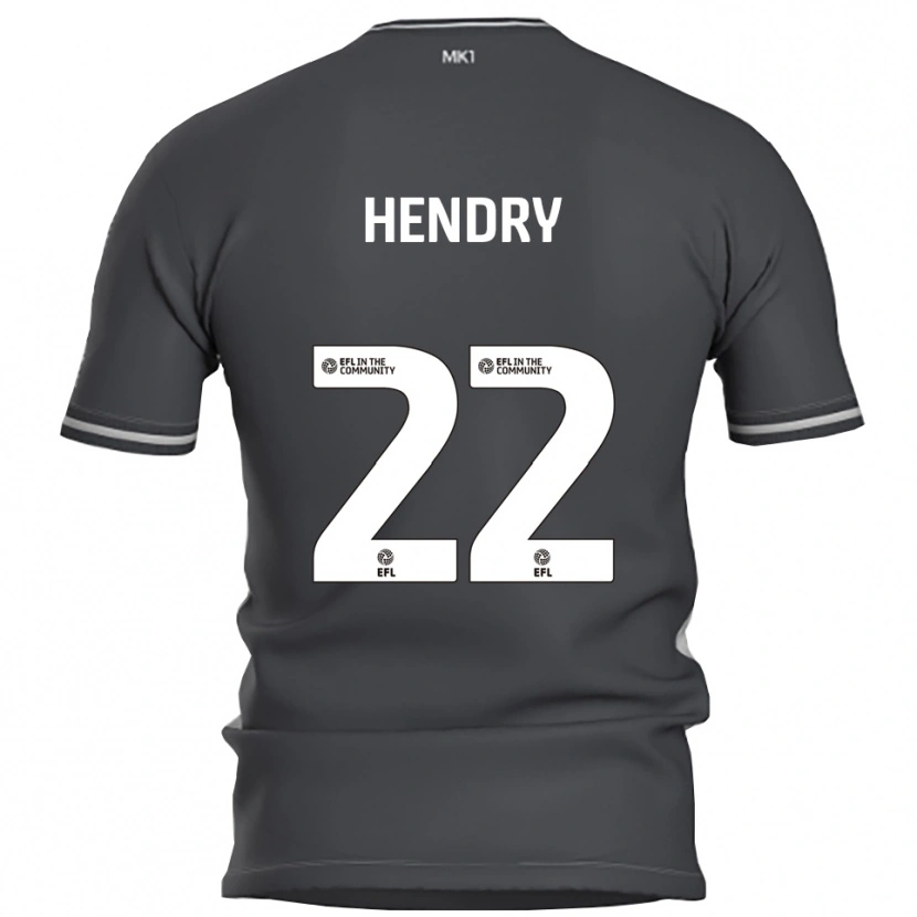 Danxen Mænd Callum Hendry #22 Grå Sølv Udebane Spillertrøjer 2025/26 Trøje T-Shirt