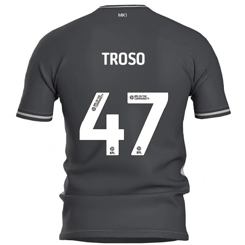 Danxen Mænd Simone Troso #47 Grå Sølv Udebane Spillertrøjer 2025/26 Trøje T-Shirt