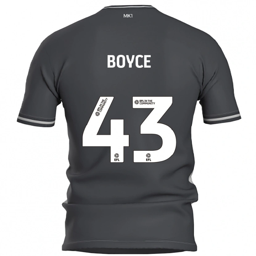 Danxen Mænd Kyle Boyce #43 Grå Sølv Udebane Spillertrøjer 2025/26 Trøje T-Shirt