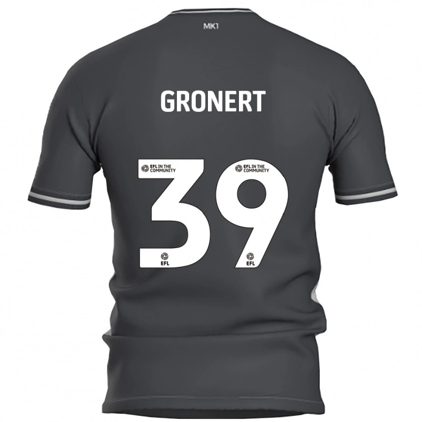 Danxen Mænd Alex Gronert #39 Grå Sølv Udebane Spillertrøjer 2025/26 Trøje T-Shirt