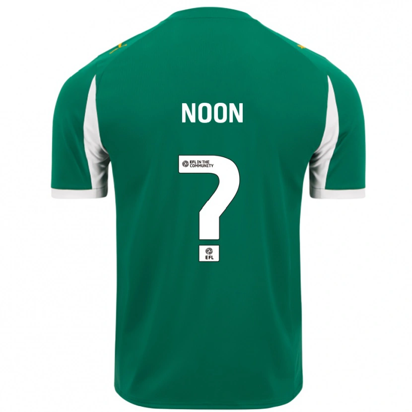 Danxen Mænd Zac Noon #0 Grøn Hvid Udebane Spillertrøjer 2025/26 Trøje T-Shirt