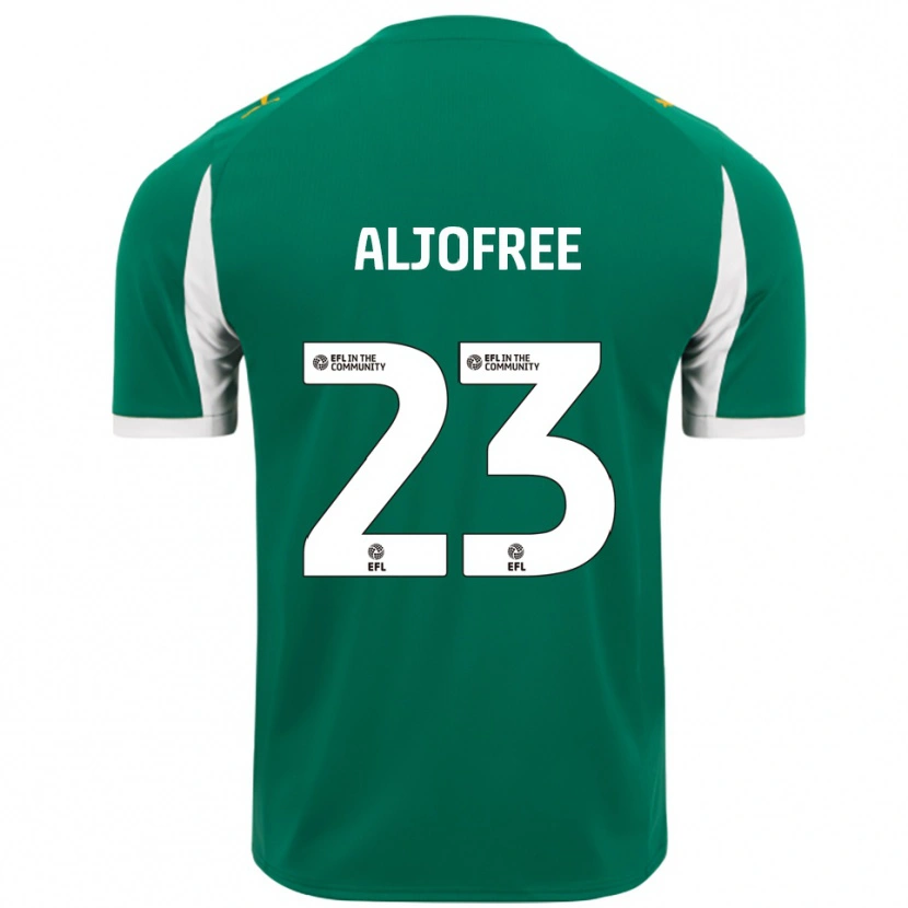 Danxen Mænd Sonny Aljofree #23 Grøn Hvid Udebane Spillertrøjer 2025/26 Trøje T-Shirt