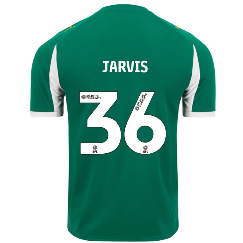 Danxen Mænd Will Jarvis #36 Grøn Hvid Udebane Spillertrøjer 2025/26 Trøje T-Shirt