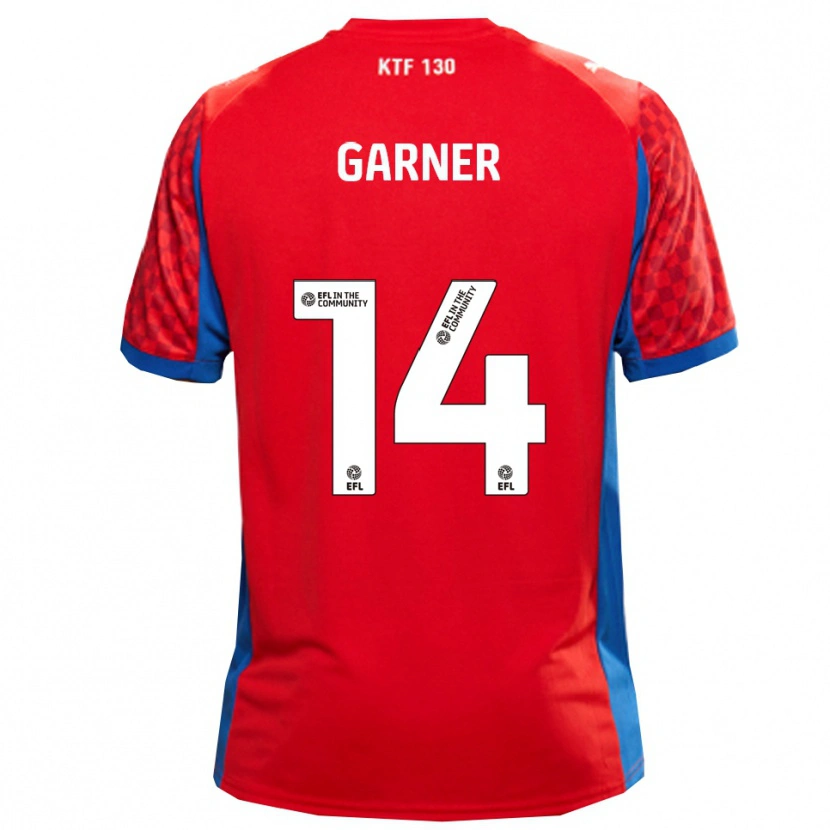 Danxen Mænd Joe Garner #14 Rød Blå Udebane Spillertrøjer 2025/26 Trøje T-Shirt
