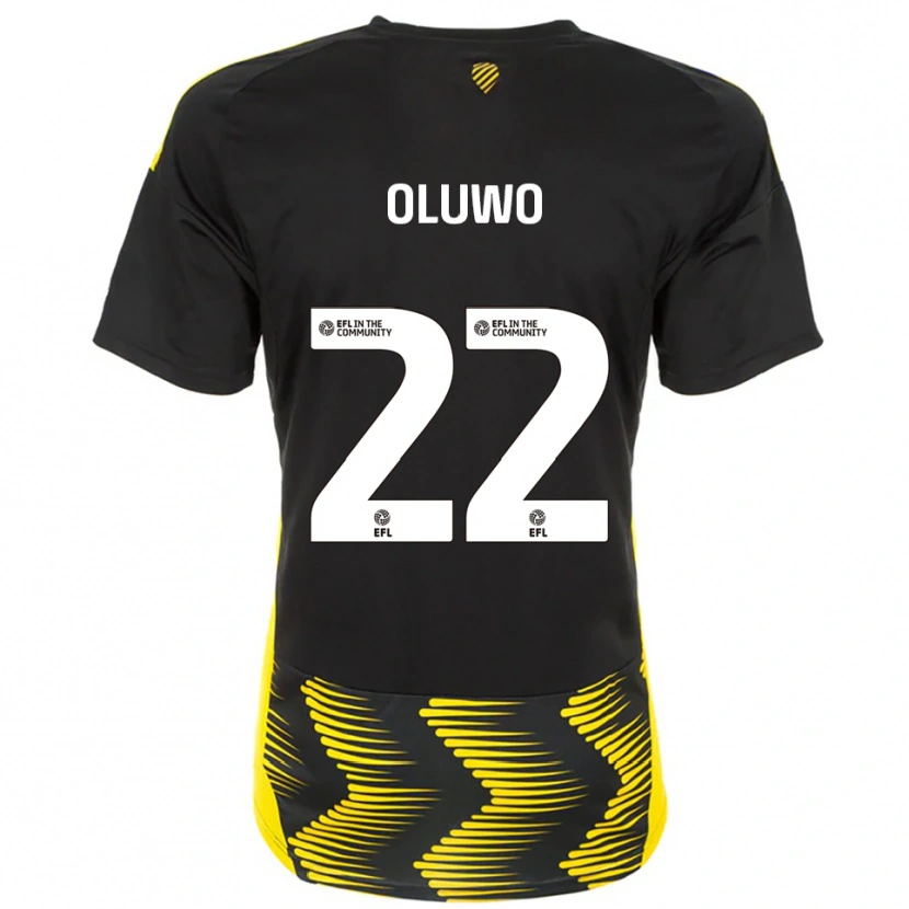 Danxen Mænd Adebola Oluwo #22 Sort Gul Udebane Spillertrøjer 2025/26 Trøje T-Shirt