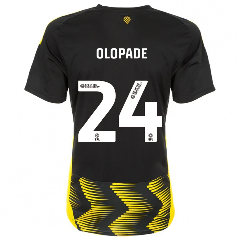 Danxen Mænd Tosin Olopade #24 Sort Gul Udebane Spillertrøjer 2025/26 Trøje T-Shirt