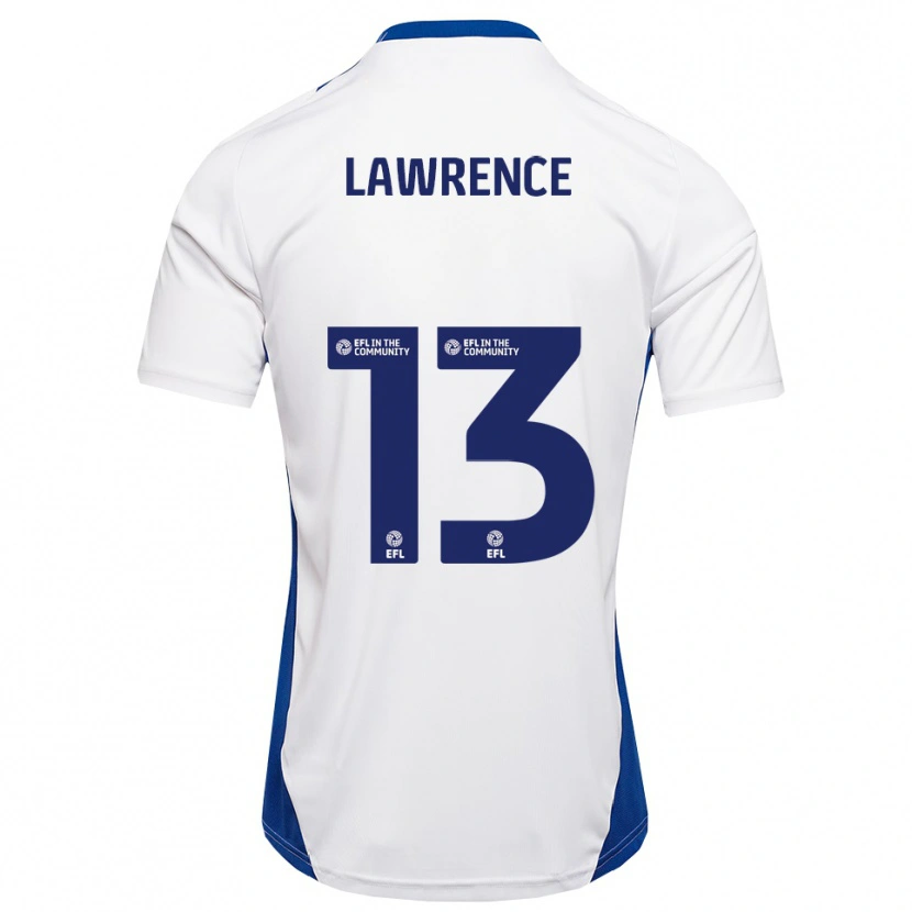 Danxen Mænd Charlie Lawrence #13 Hvid Blå Udebane Spillertrøjer 2025/26 Trøje T-Shirt