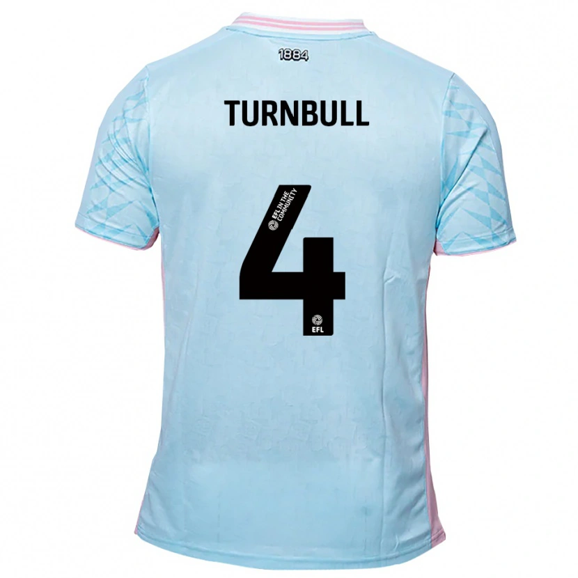 Danxen Mænd Jordan Turnbull #4 Lyseblå Pink Udebane Spillertrøjer 2025/26 Trøje T-Shirt