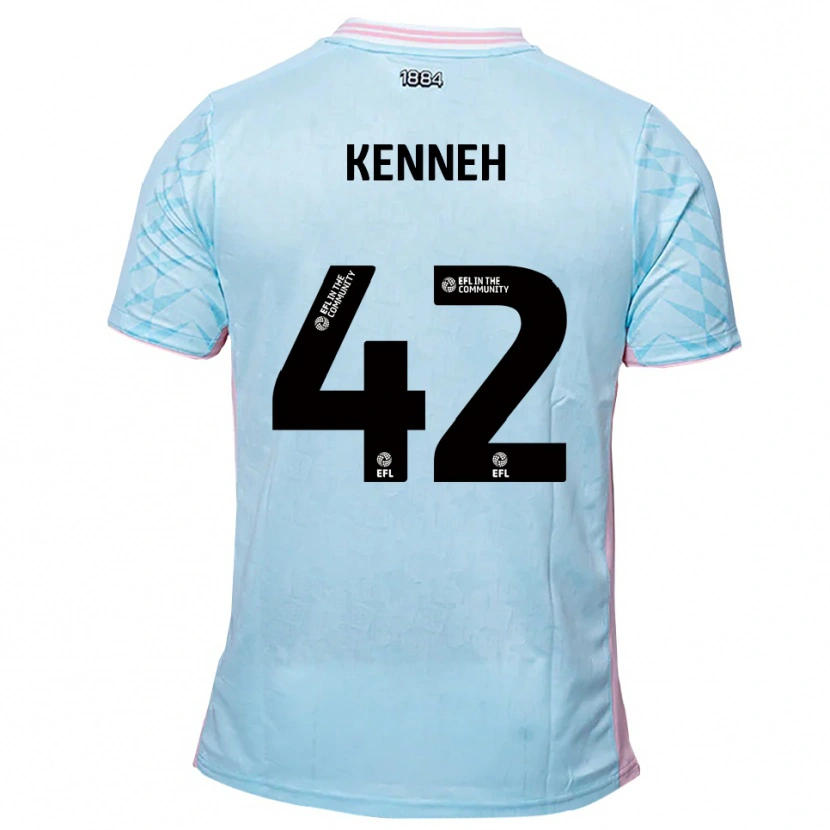 Danxen Mænd Nohan Kenneh #42 Lyseblå Pink Udebane Spillertrøjer 2025/26 Trøje T-Shirt