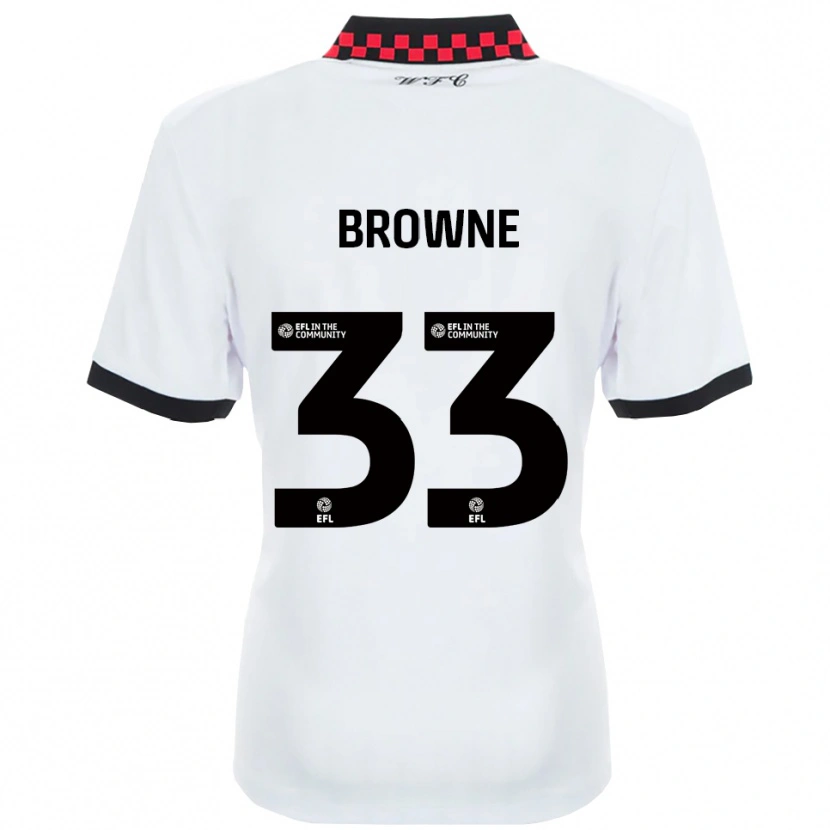 Danxen Mænd Rico Browne #33 Hvid Sort Udebane Spillertrøjer 2025/26 Trøje T-Shirt