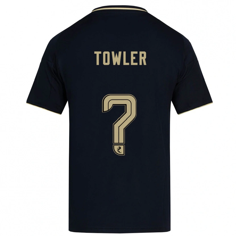 Danxen Mænd Evan Towler #0 Marineblå Guld Udebane Spillertrøjer 2025/26 Trøje T-Shirt