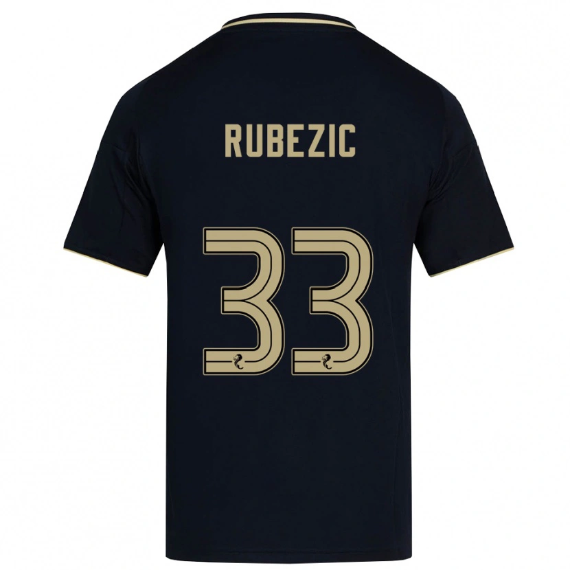 Danxen Mænd Slobodan Rubezic #33 Marineblå Guld Udebane Spillertrøjer 2025/26 Trøje T-Shirt