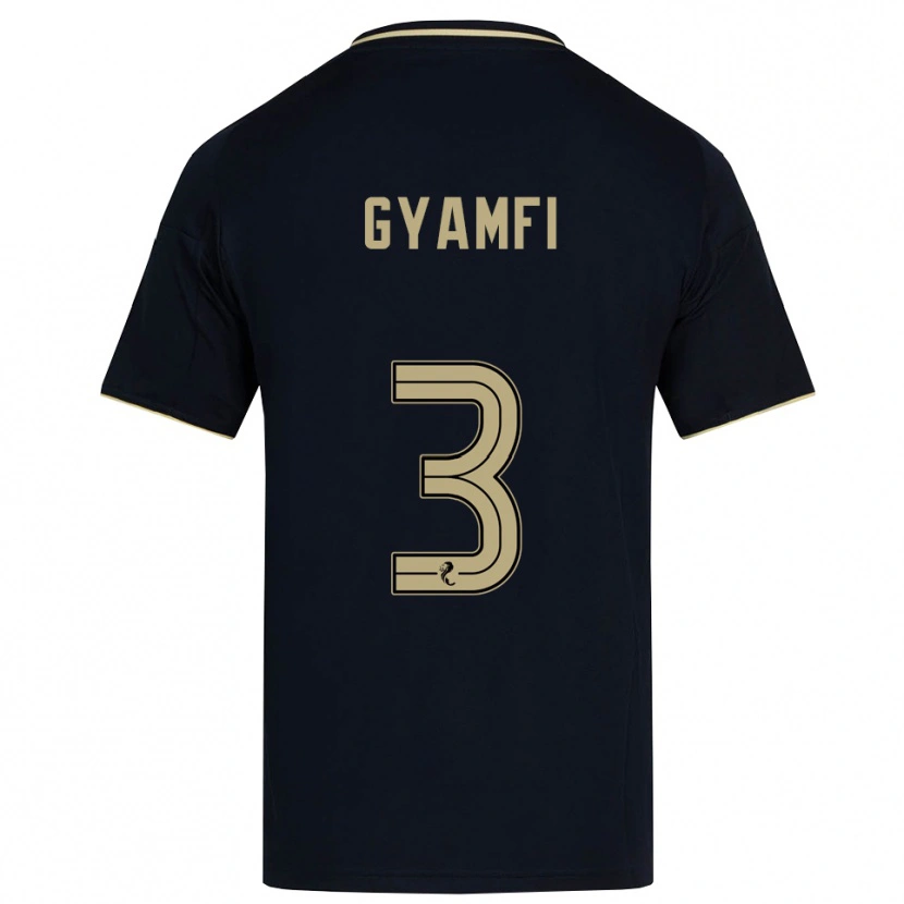Danxen Mænd Emmanuel Gyamfi #3 Marineblå Guld Udebane Spillertrøjer 2025/26 Trøje T-Shirt