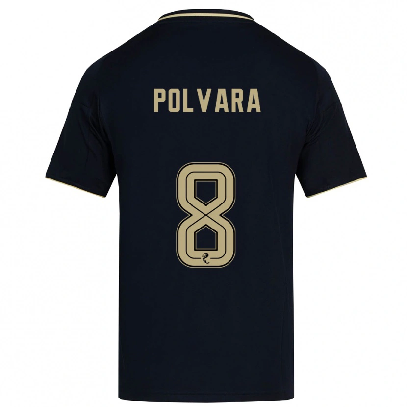 Danxen Mænd Dante Polvara #8 Marineblå Guld Udebane Spillertrøjer 2025/26 Trøje T-Shirt