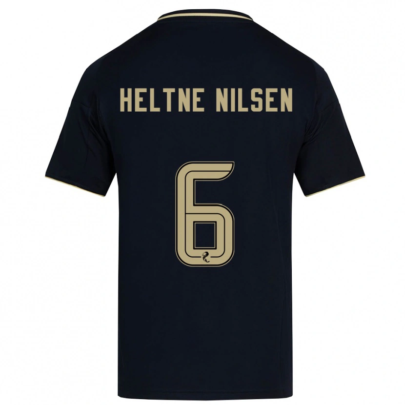 Danxen Mænd Sivert Heltne Nilsen #6 Marineblå Guld Udebane Spillertrøjer 2025/26 Trøje T-Shirt