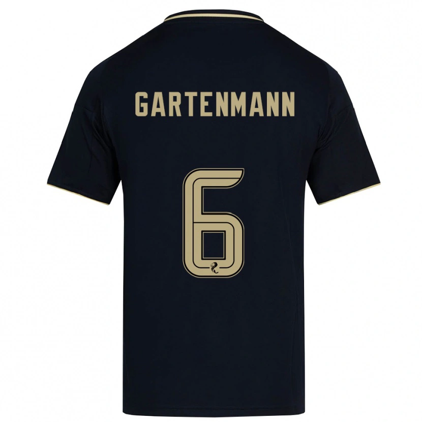 Danxen Mænd Stefan Gartenmann #6 Marineblå Guld Udebane Spillertrøjer 2025/26 Trøje T-Shirt