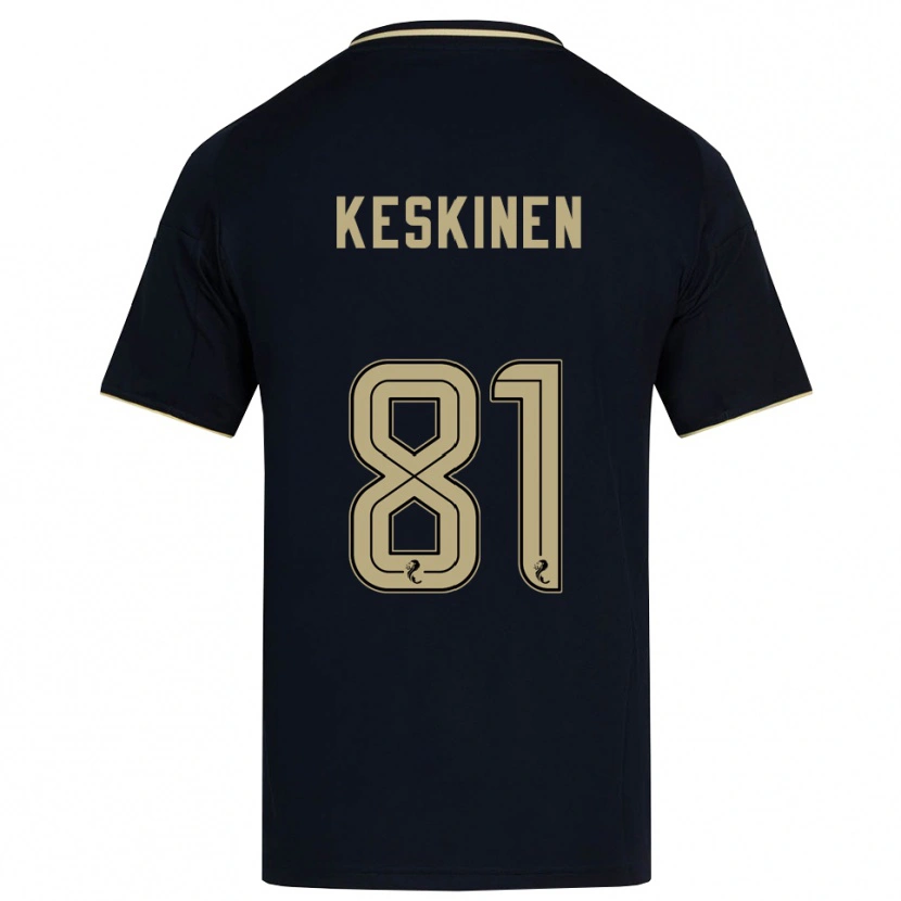 Danxen Mænd Topi Keskinen #81 Marineblå Guld Udebane Spillertrøjer 2025/26 Trøje T-Shirt