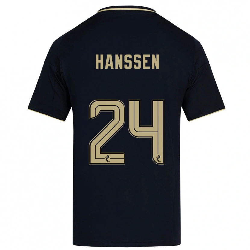 Danxen Mænd Nadine Hanssen #24 Marineblå Guld Udebane Spillertrøjer 2025/26 Trøje T-Shirt