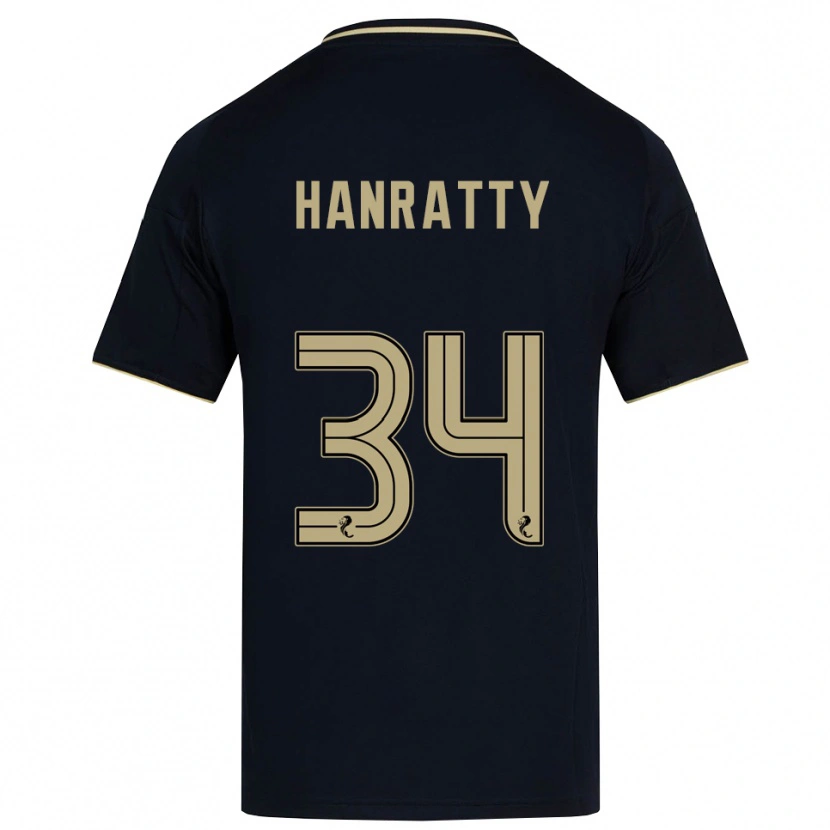Danxen Mænd Kevin Hanratty #34 Marineblå Guld Udebane Spillertrøjer 2025/26 Trøje T-Shirt